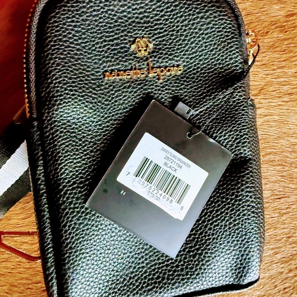 Nannette Lepore black cross body in pebble grain leather NWT - Picture 5 of 9